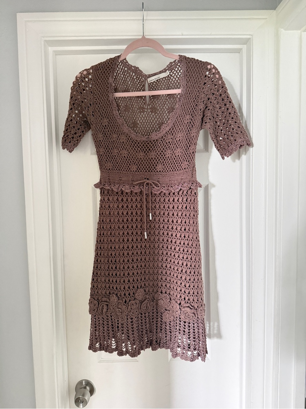 Karen Millen Crochet Dress in Mauve